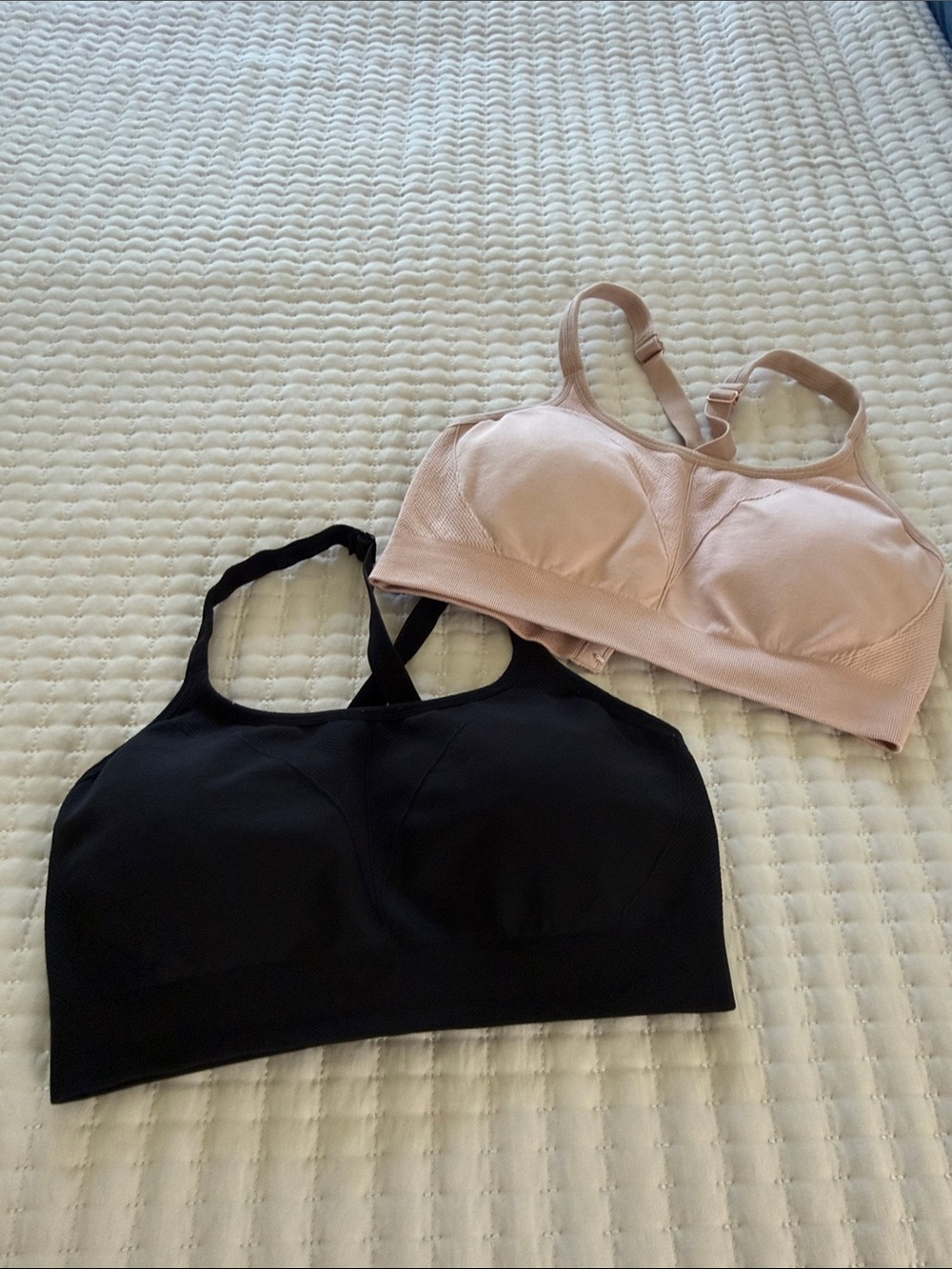 Soma Dual Sports Bras in Black and Blush
